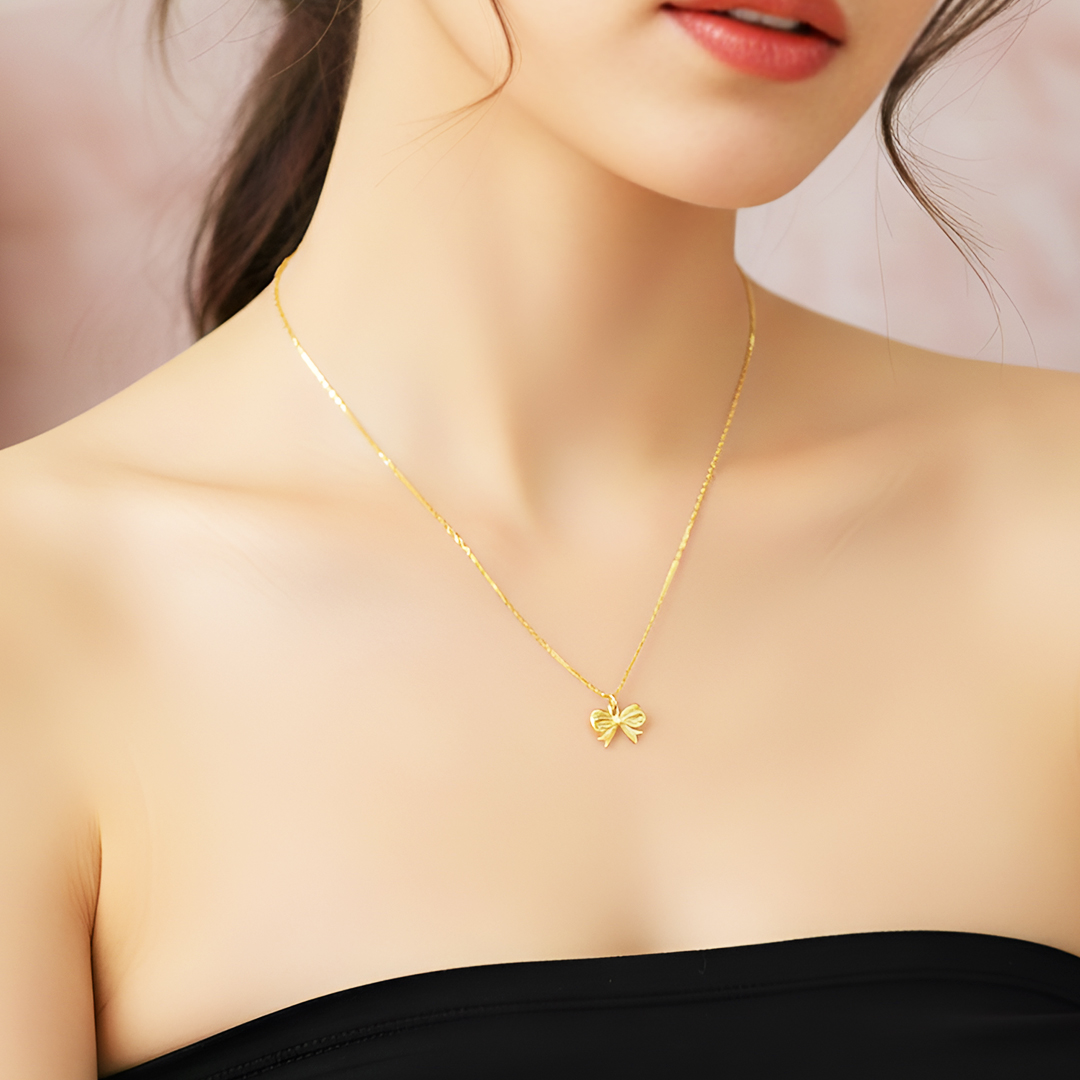 Rosette Bow Necklace - Image 2