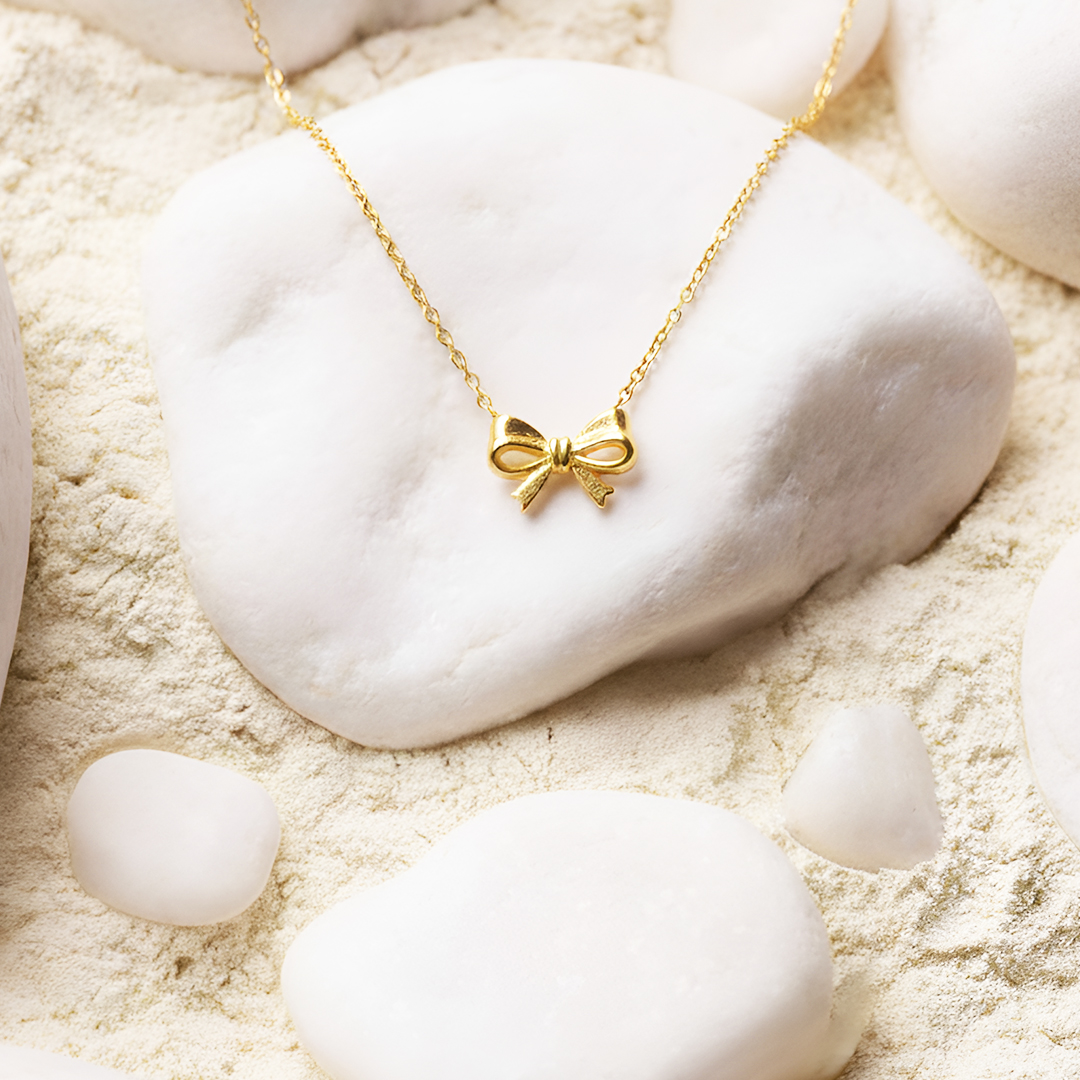 Rosette Bow Necklace