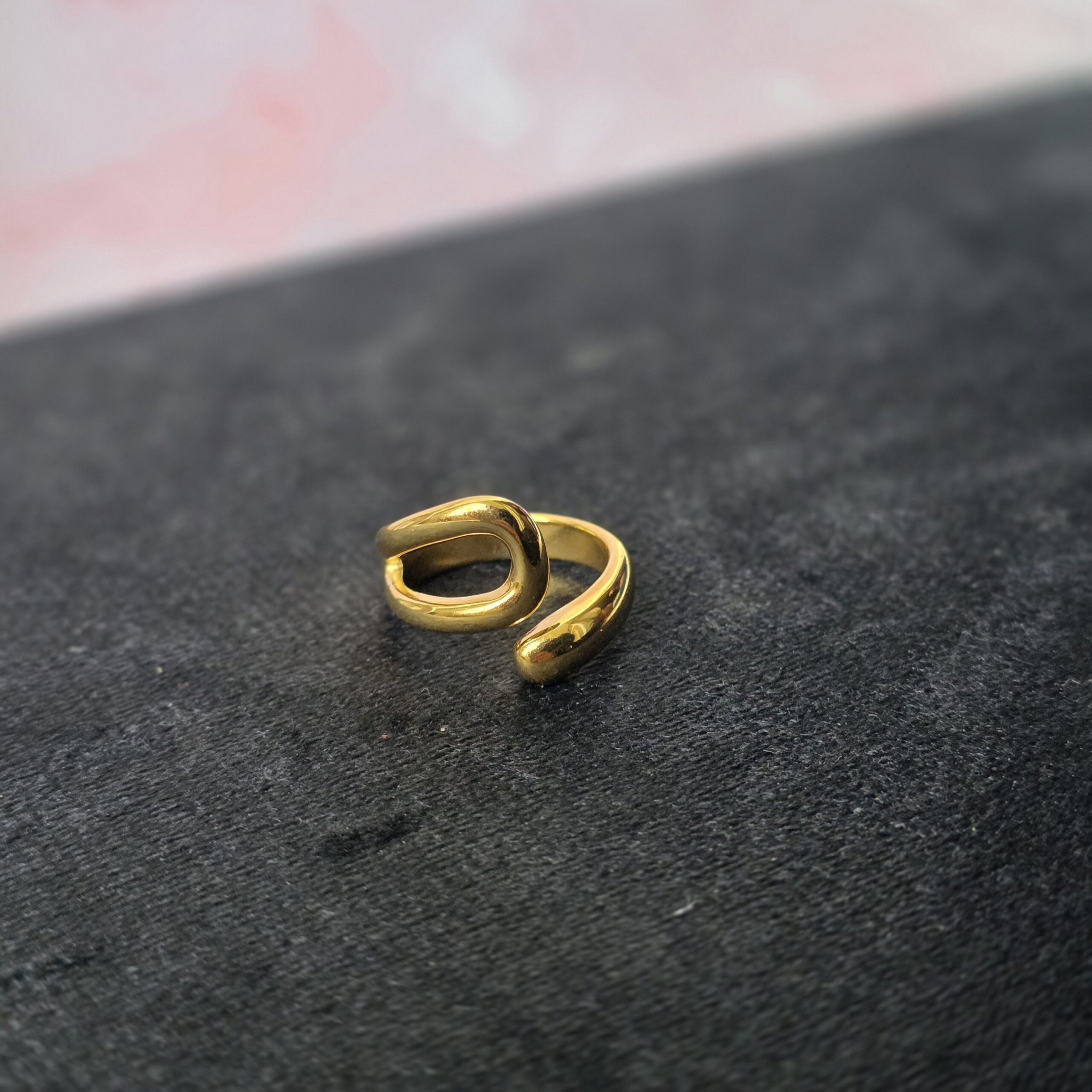 Golden Loop Statement Ring - Image 3
